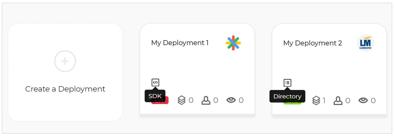 Deployment options and settings