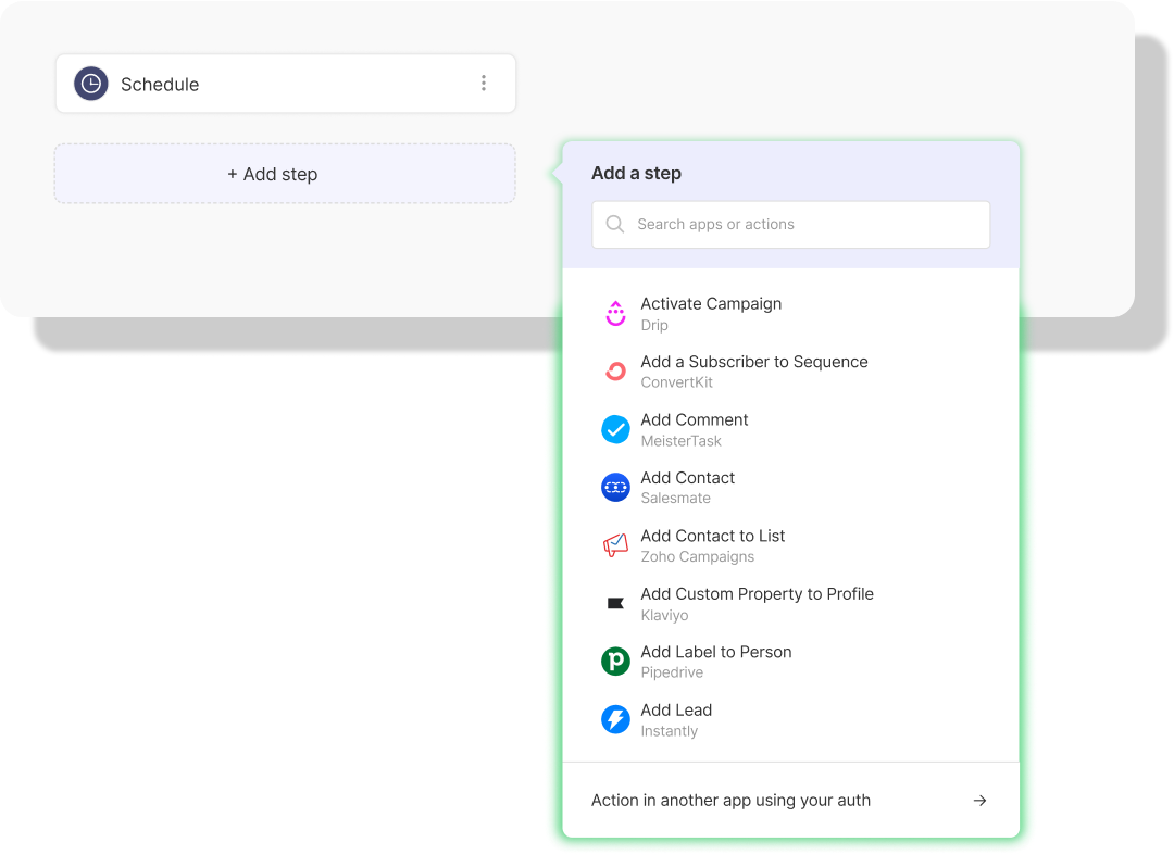 Built-in Actions Example