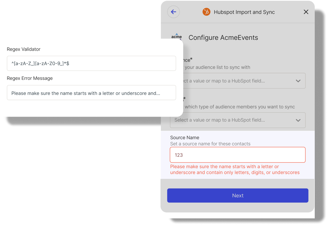 Validation & Error Messages Example