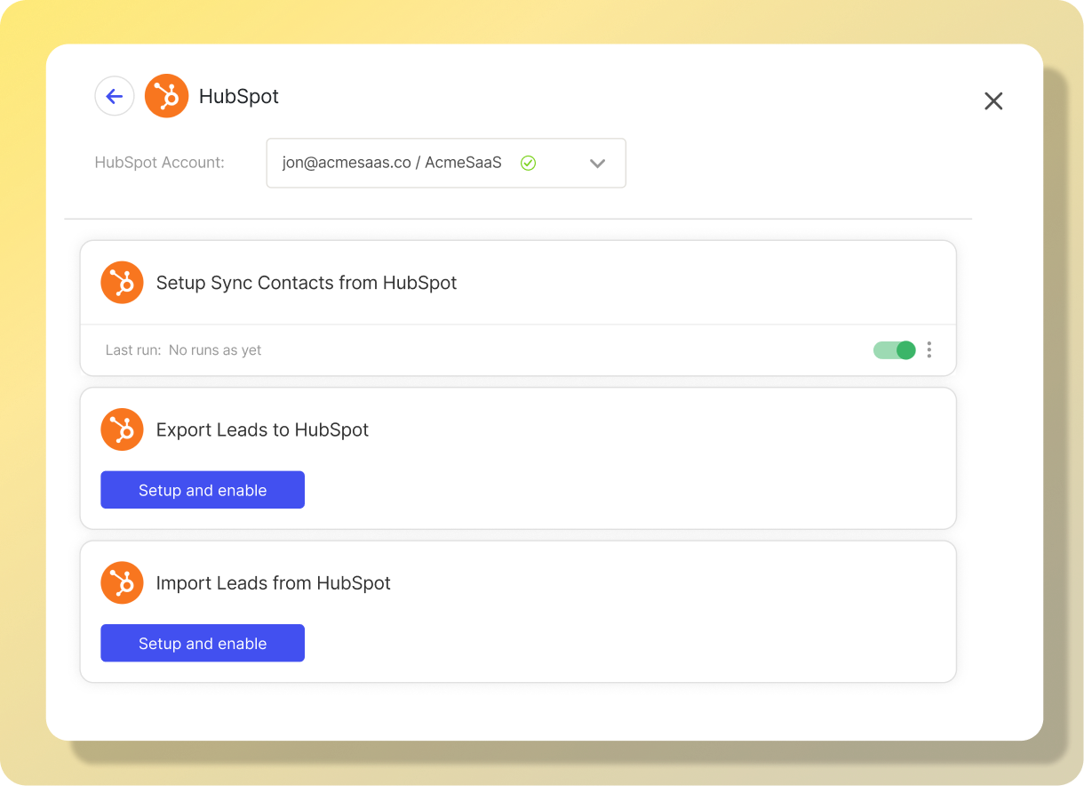 Integrations Management UI Background