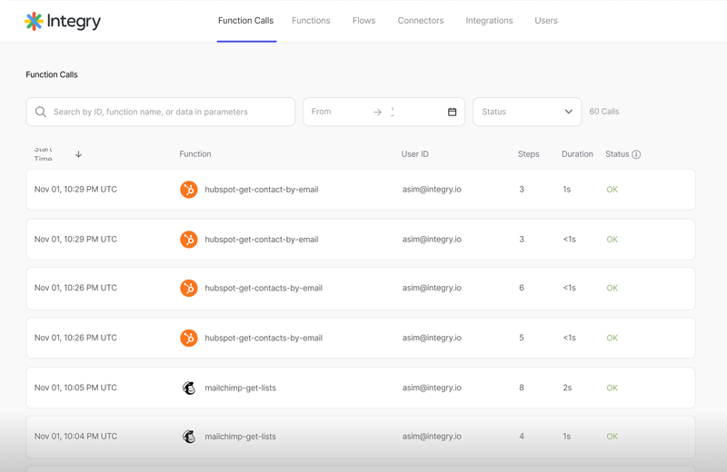 Call Logs Example