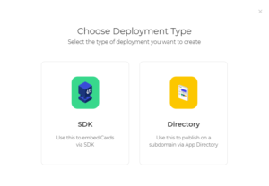 Directory deployment selection interface