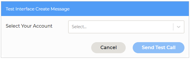 Test action interface