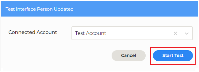 Test trigger interface
